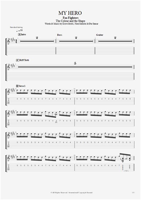 my hero cifra|My Hero Tab by Foo Fighters .